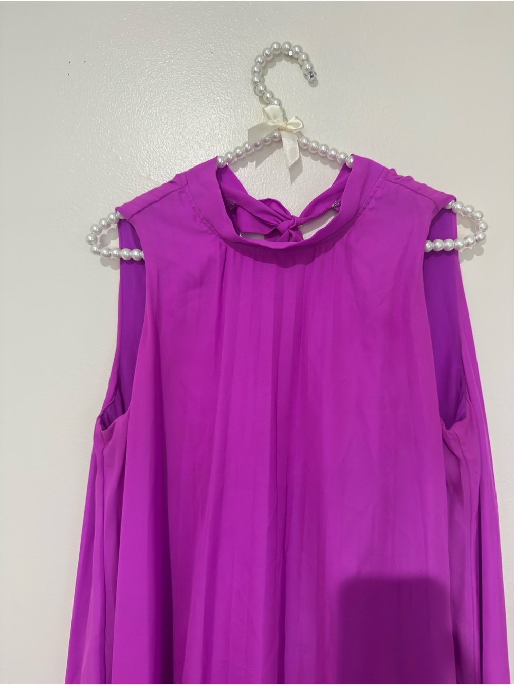 Kaari Blue Sleeveless Tie-Back mid length dress